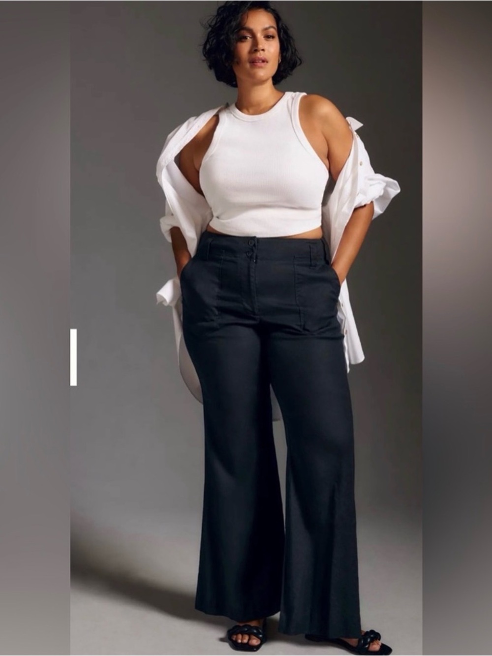Anthropologie Maeve Naomi High-Rise Tapered Flare Pants
